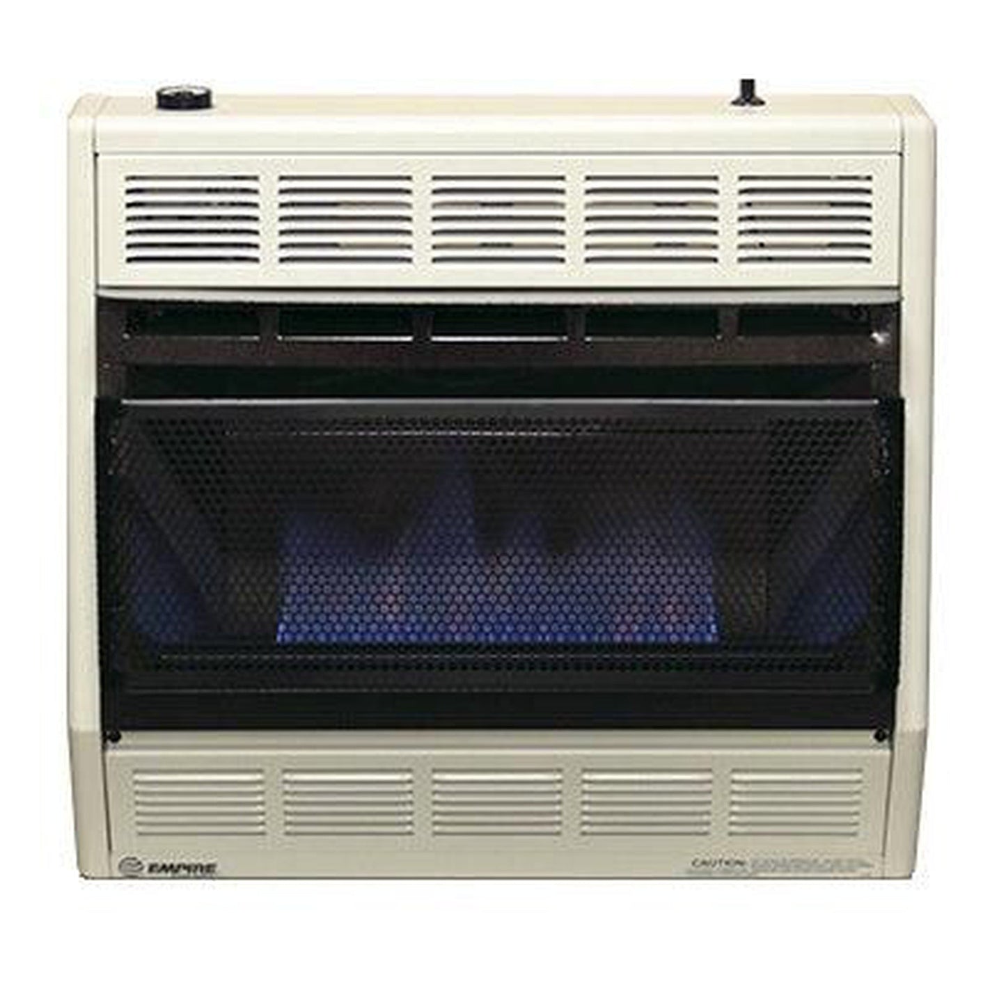 Empire 24" 30,000 BTU White Modulating Hydraulic Thermostat Control, Natural Gas Vent Free Blue Flame Heater