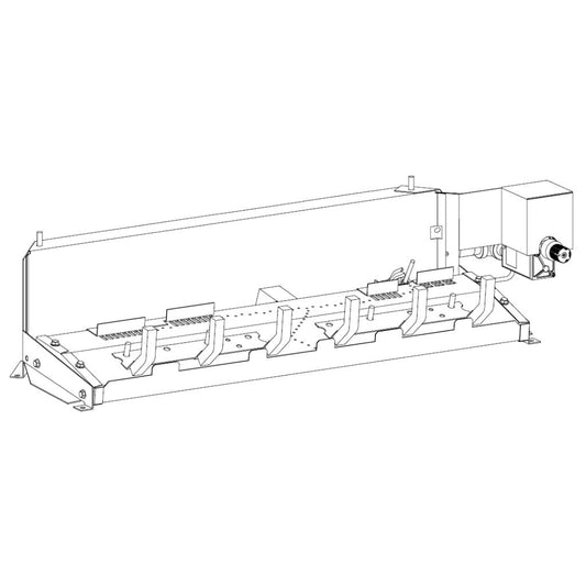 Empire 24" Millivolt Control With On/Off Switch, Propane Gas Vented Slope Glaze Burner