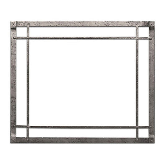 Empire 30" Distressed Pewter Rectangle Forged Iron Inset for Rushmore DVCT30 Direct Vent Insert