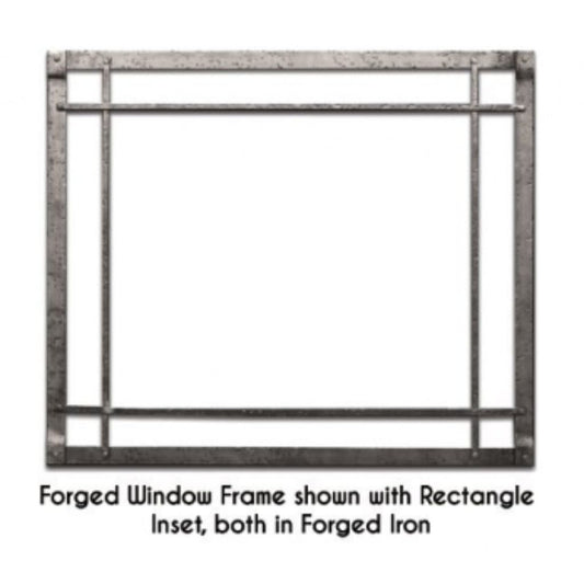 Empire 30" Oil-Rubbed Bronze Rectangle Forged Iron Inset for Rushmore DVCT30 Direct Vent Insert