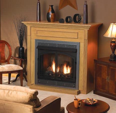 Empire 42" Standard Cabinet Mantel With Base in Oak Finish