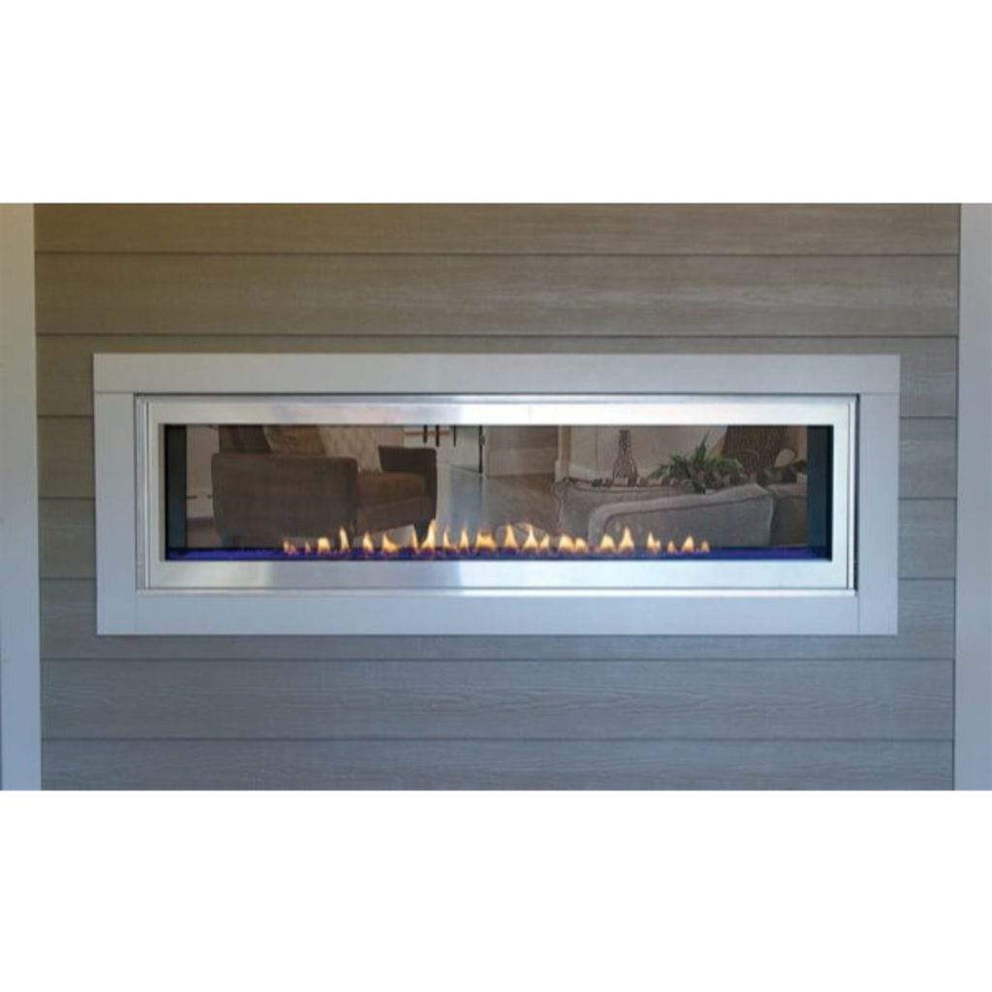 Empire 48" Stainless Steel Exterior Frame for Boulevard DVLL48 Direct Vent See-Through Fireplace