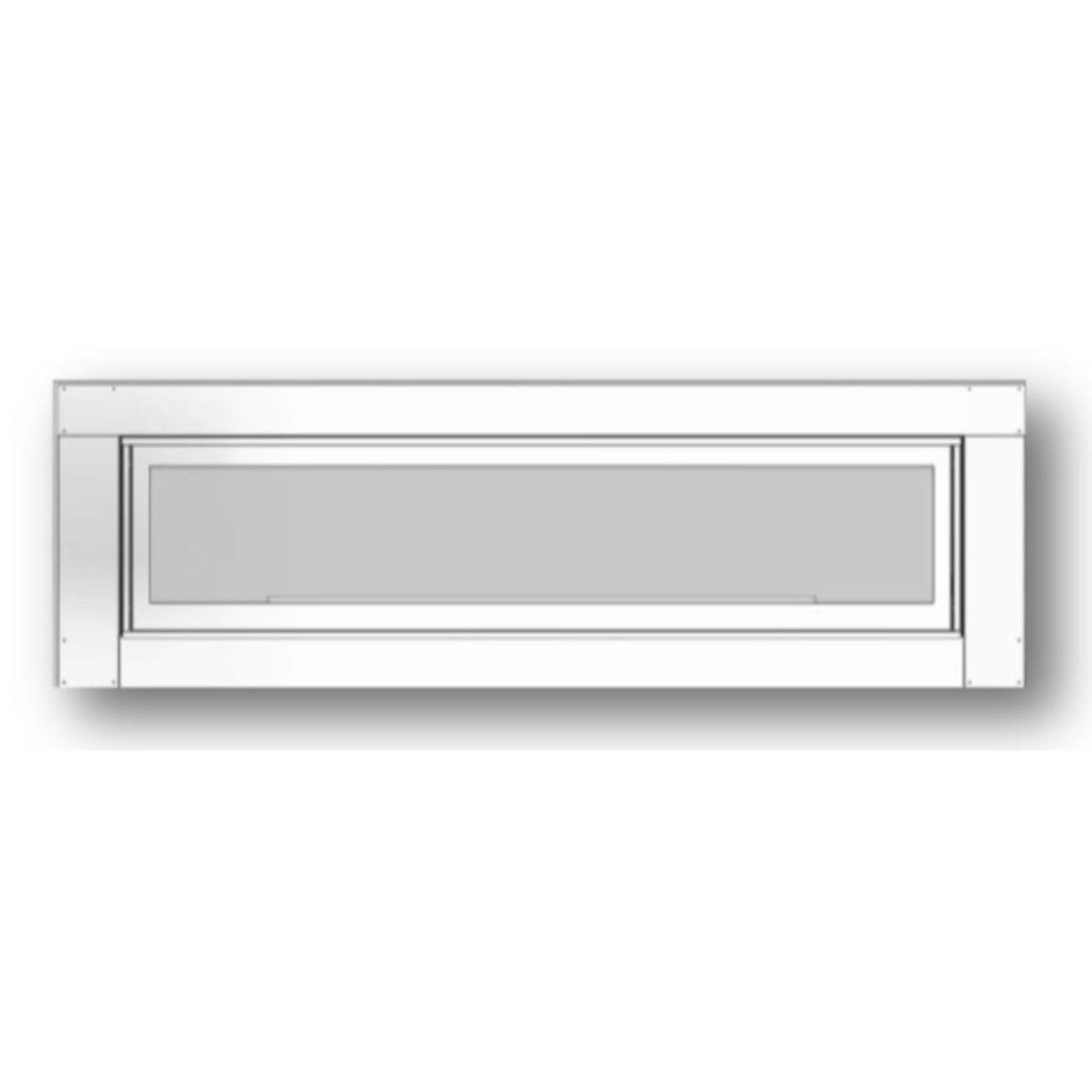 Empire 48" Stainless Steel Exterior Frame for Boulevard DVLL48 Direct Vent See-Through Fireplace