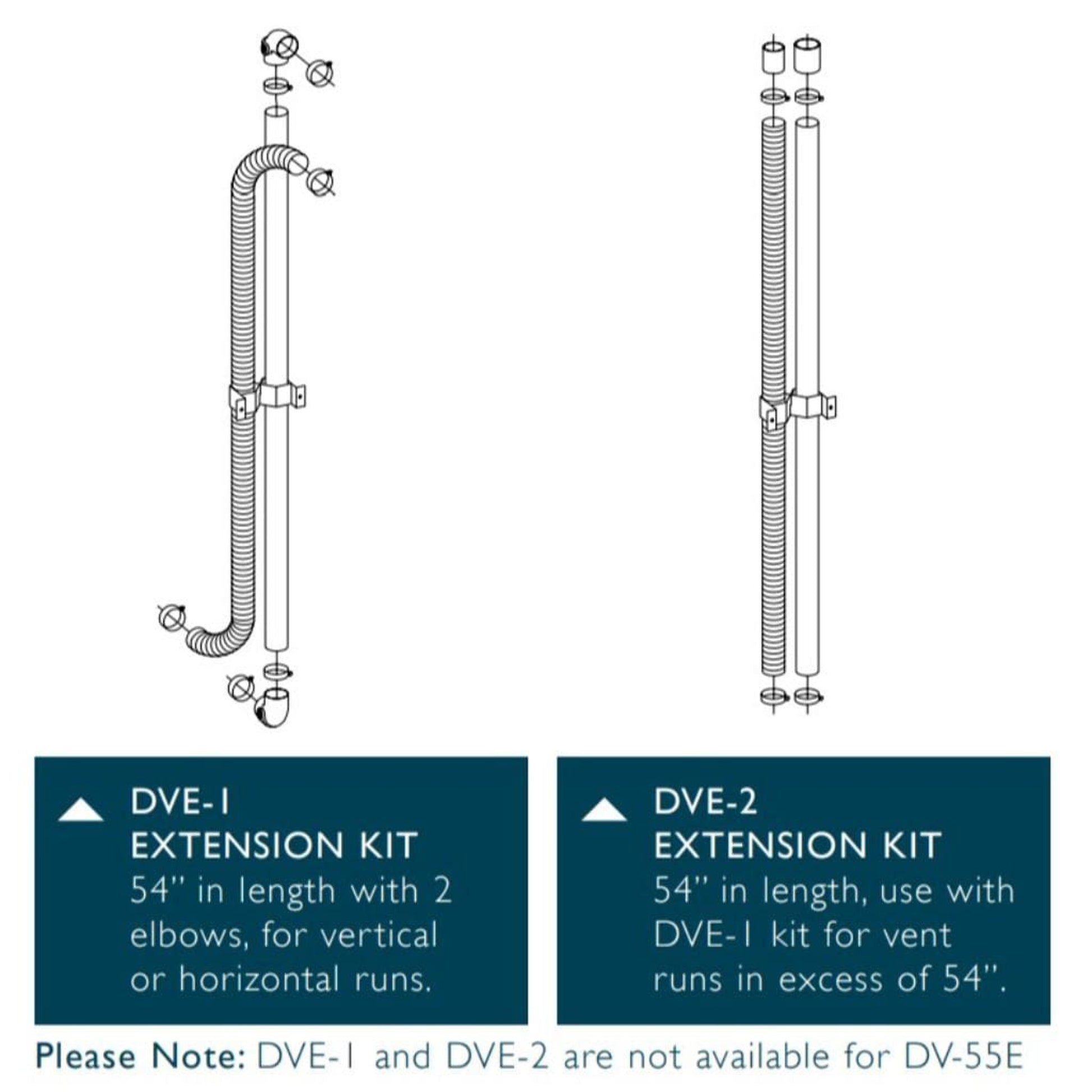 Empire 54" Intake/Exhaust Extension Kit With 2 Elbows for Direct Vent Wall Furnace