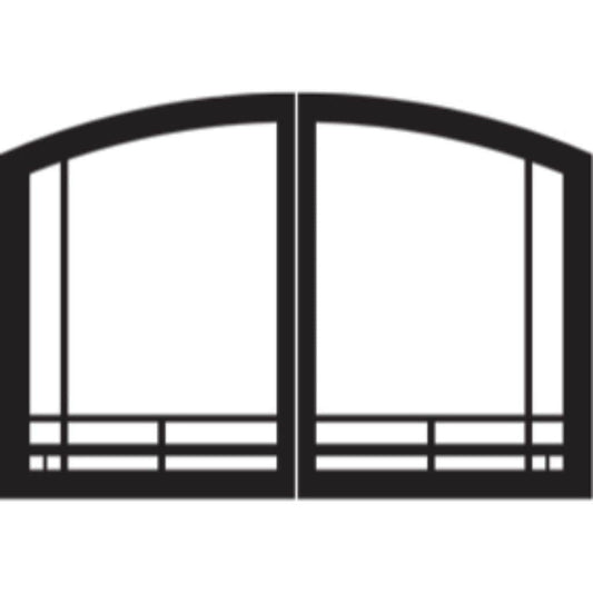 Empire Black Mission Arch Door Set for 36" Tahoe Deluxe Fireplace