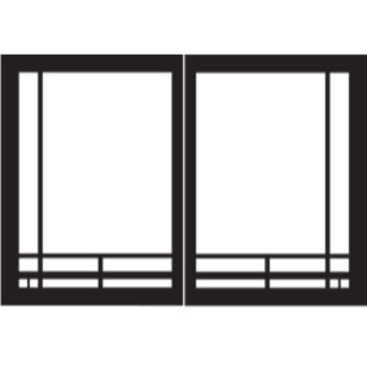 Empire Black Mission Rectangle Door Set for 42" Tahoe Deluxe Fireplace