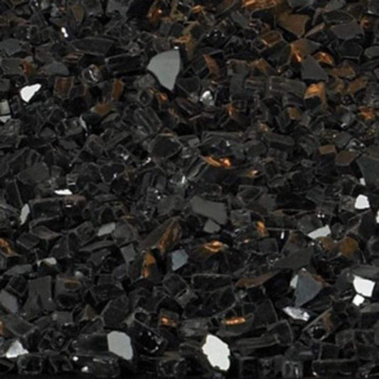 Empire Black Polished Reflective Decorative Crushed Glass Media (5 Sq. Ft.)