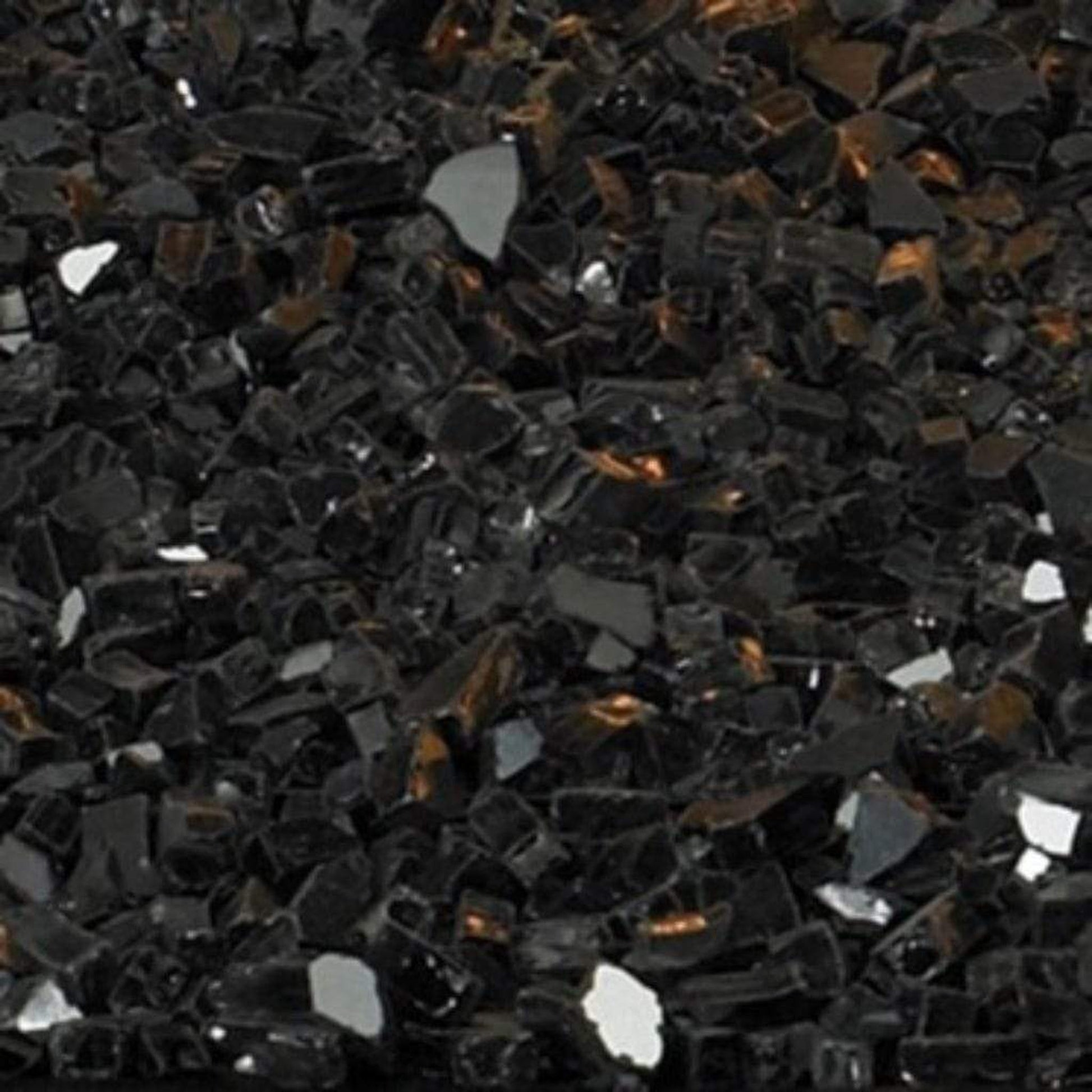 Empire Black Polished Reflective Decorative Crushed Glass Media (8 Sq. Ft.)