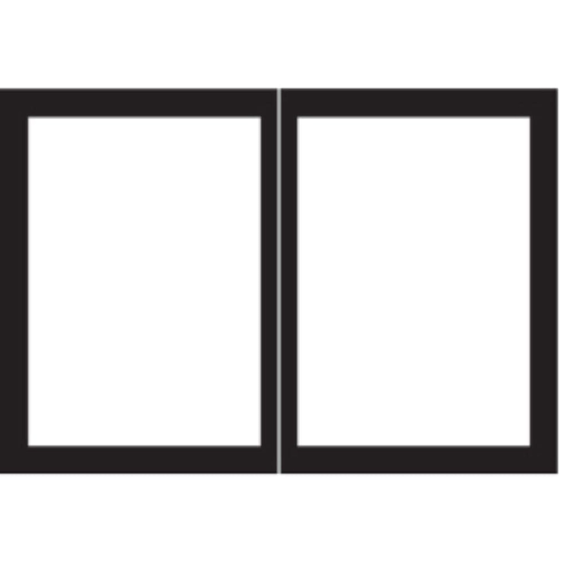 Empire Black Rectangle Door Set for 34"/36" Fireplaces