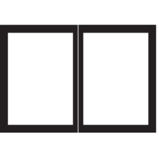 Empire Black Rectangle Door Set for 42" Fireplace