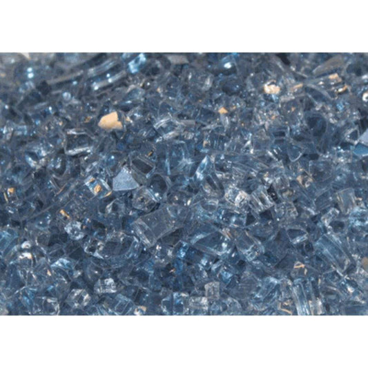 Empire Blue Clear Reflective Decorative Crushed Glass Media (7 Sq. Ft.)