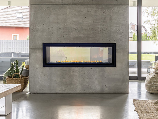 Empire Boulevard 48" Intermittent Pilot With Thermostat Variable Remote Control, Natural Gas Vent Free See Through Linear Fireplace