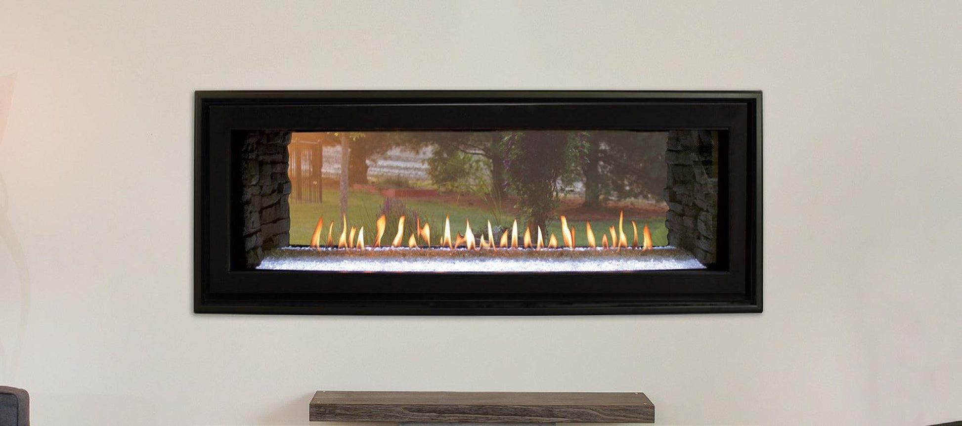 Empire Boulevard 48" Multi Function Remote, Propane Gas Direct Vent Linear See-Through Fireplace