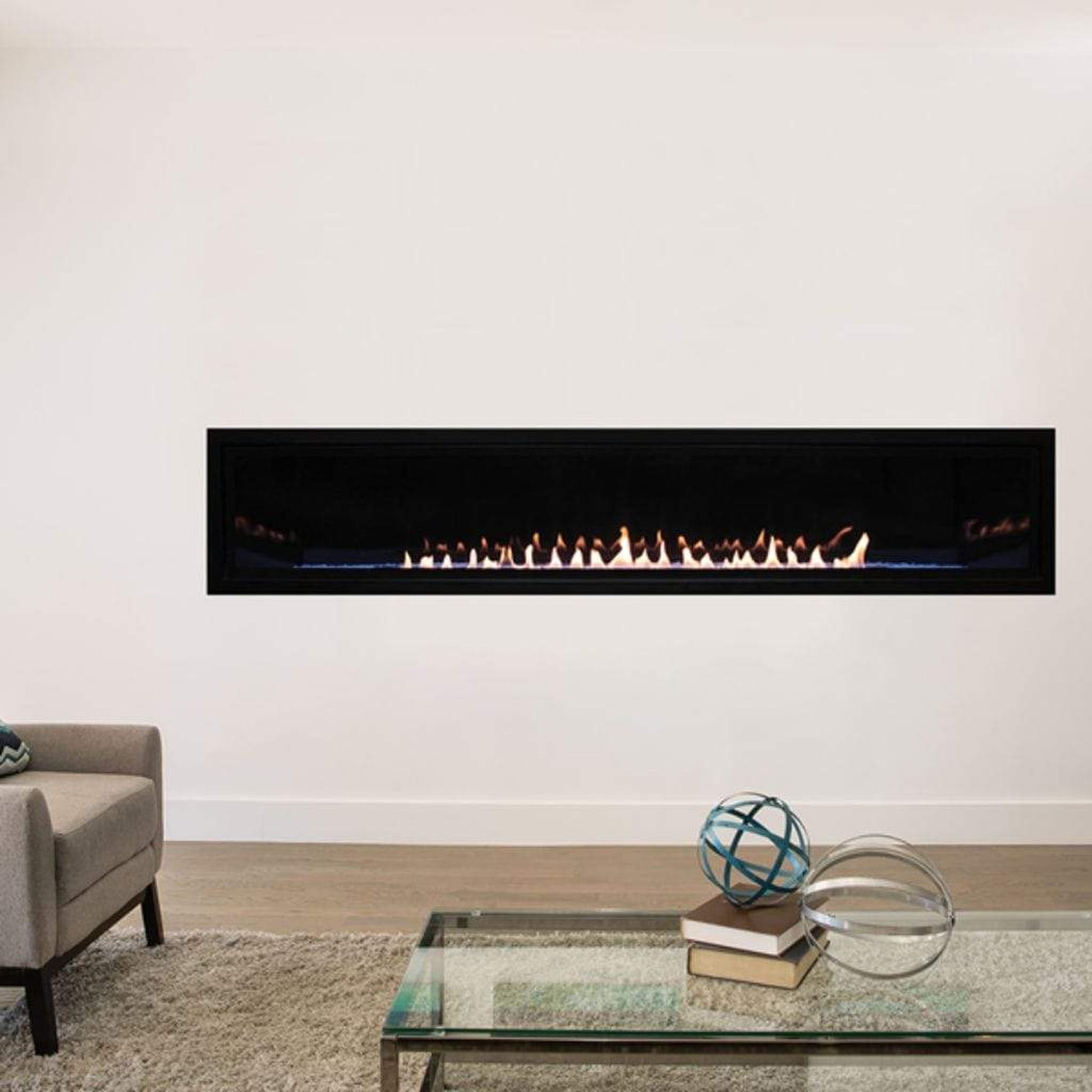 Empire Boulevard 72" Intermittent Pilot With Thermostat Variable Remote Control, Natural Gas Vent Free Linear Fireplace