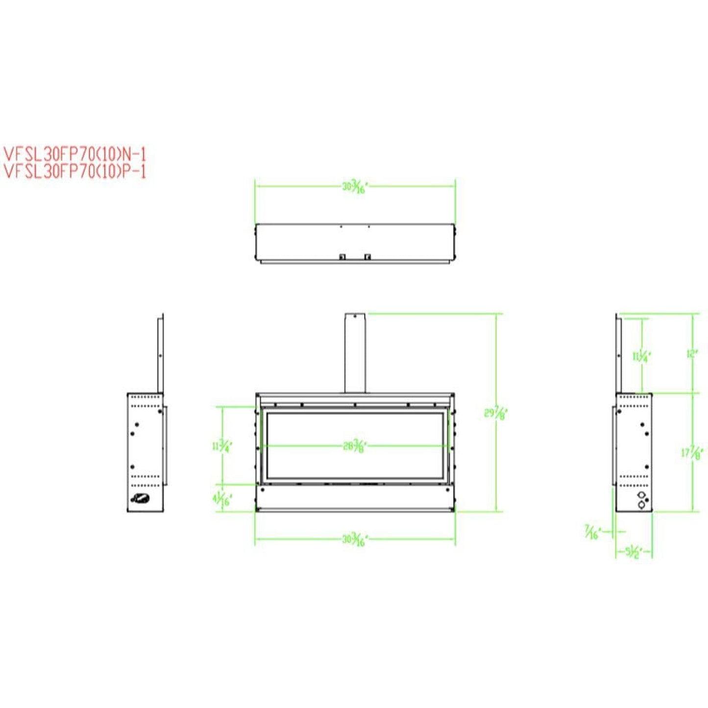 Empire Boulevard SL 30" 10,000 BTU Intermittent Pilot With Wall Switch, Natural Gas Vent Free Linear Fireplace