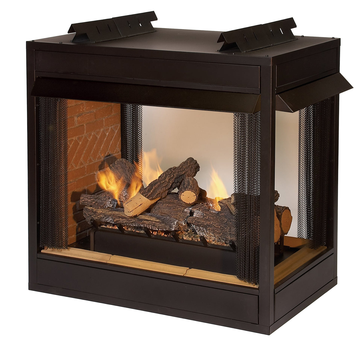 Empire Breckenridge 36" Flush Front Vent Free Peninsula Premium Firebox