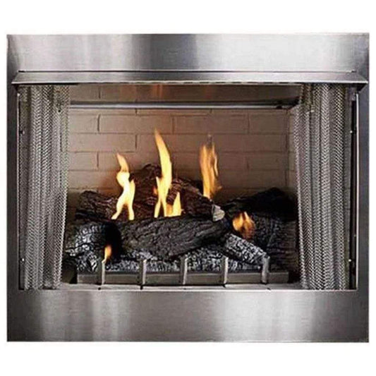 Empire Carol Rose Coastal 36" Stainless Steel Millivolt Control, Propane Gas Traditional Premium Outdoor Fireplace