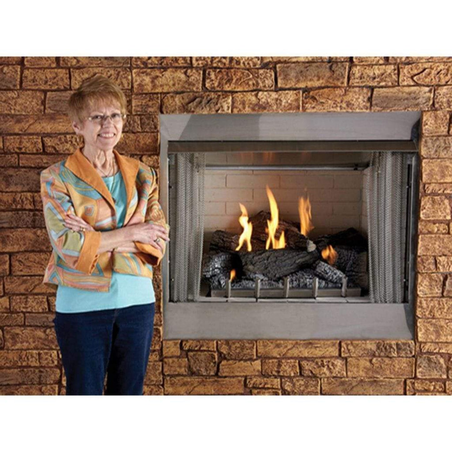 Empire Carol Rose 42" Millivolt, 50K BTU Outdoor Traditional Premium Fireplace