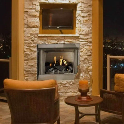 Empire Carol Rose Coastal 42" Stainless Steel Millivolt Control, Propane Gas Traditional Premium Outdoor Fireplace