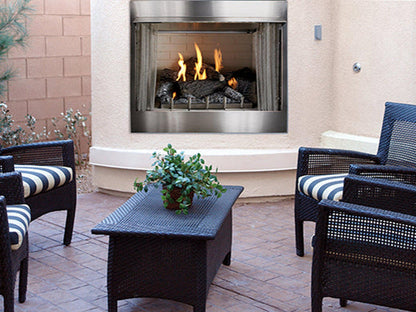 Empire Carol Rose Coastal 42" Stainless Steel Millivolt Control, Propane Gas Traditional Premium Outdoor Fireplace