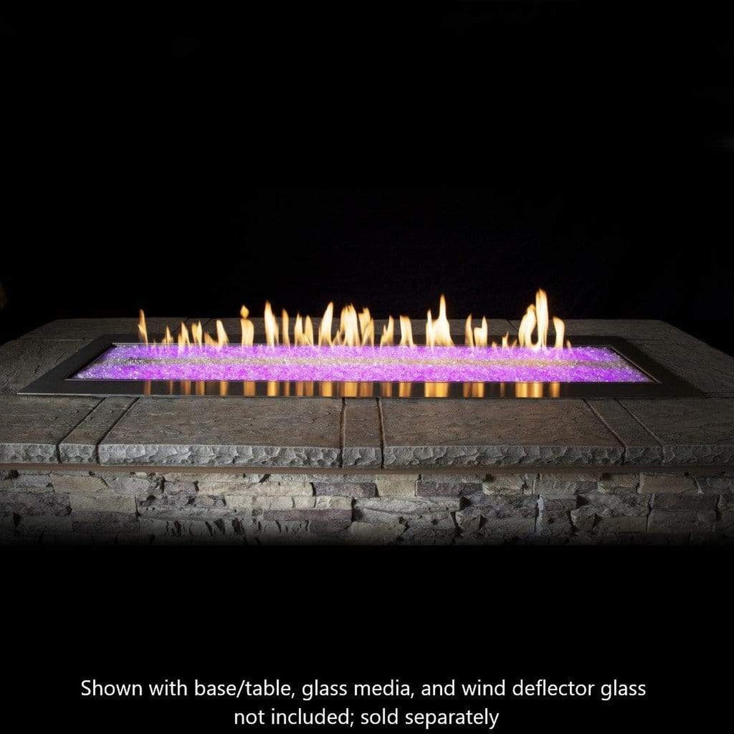 Empire Carol Rose 60" Multicolor LED Lighting Manual Outdoor Linear Fire Pit