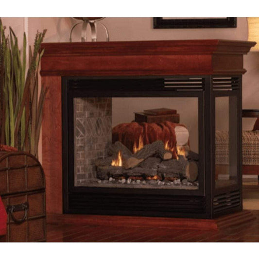 Empire Unfinished Hardwood Mantel Base for 36" Peninsula Fireplace