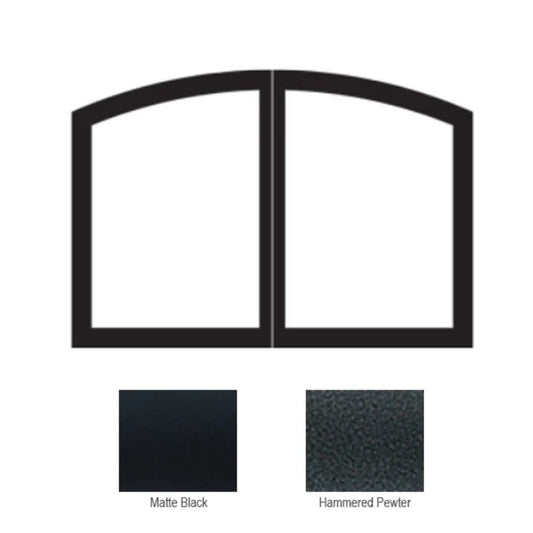 Empire Hammered Pewter Arch Door Set for 36" Breckenridge Premium Firebox