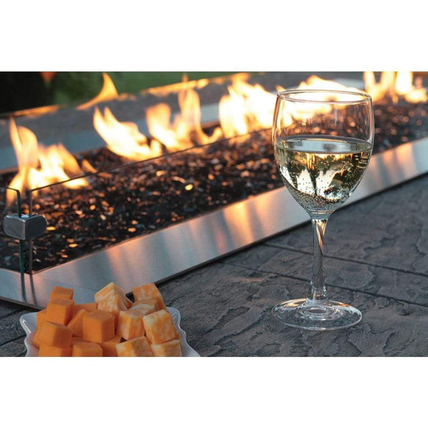 Empire Carol Rose 48" Wind Deflector Glass Fire Pit Accessory