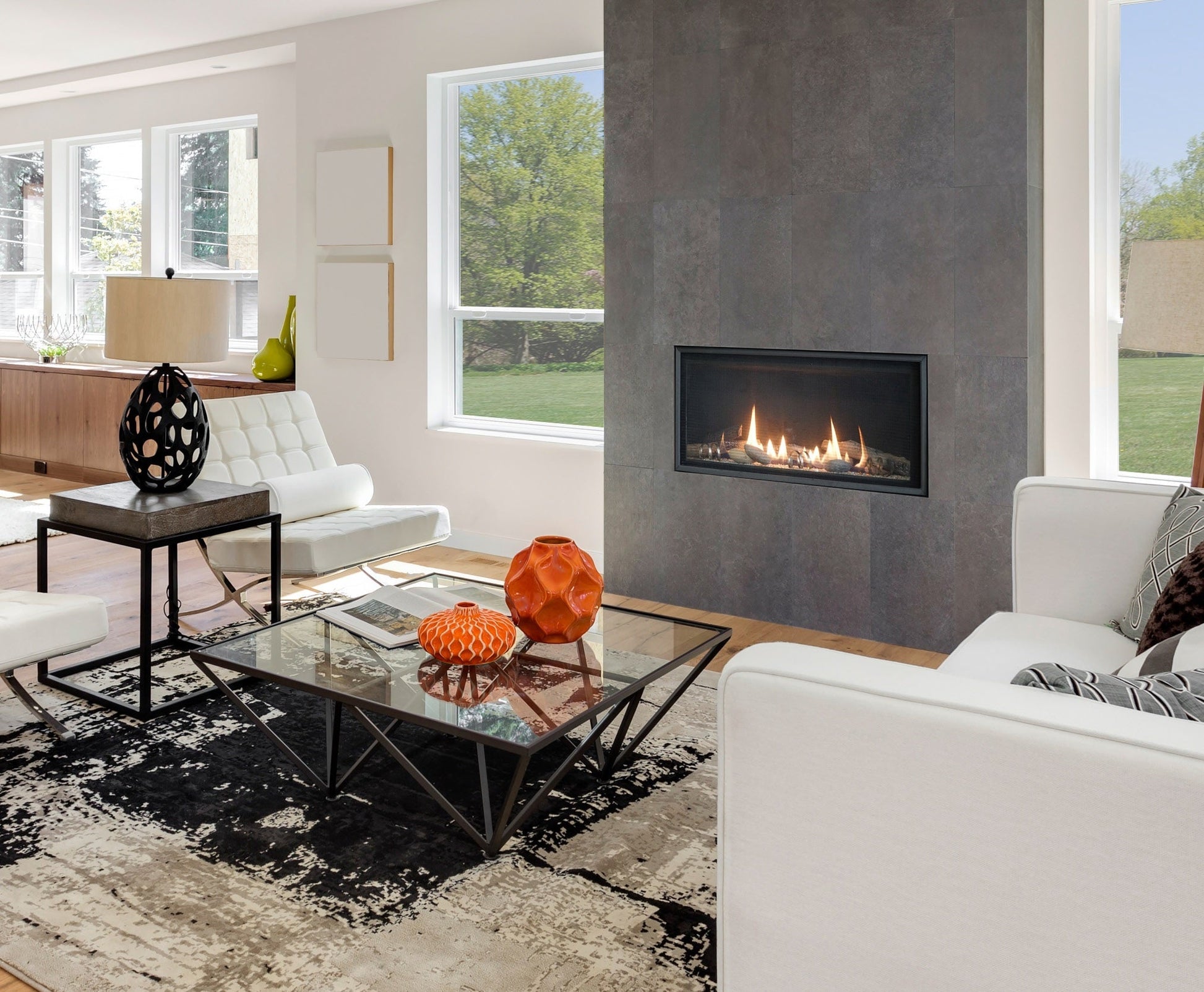 Empire Loft 36" Millivolt Control With On/Off Switch, Propane Gas Direct Vent Linear Fireplace