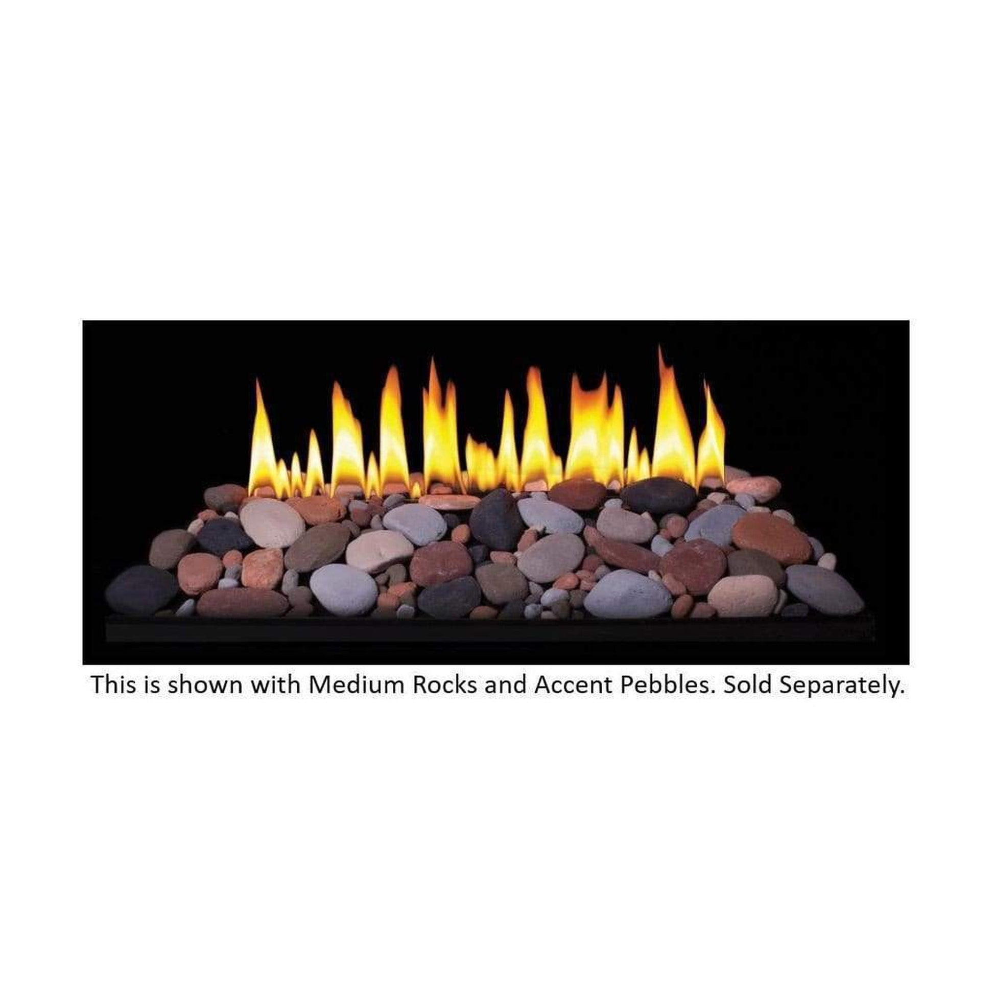 Empire Loft Series 30" Millivolt Control With On/Off Switch, Natural Gas Vent Free Contemporary Burner