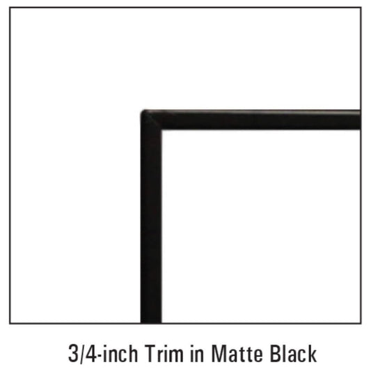 Empire Matte Black Beveled Adjustable Trim for Loft DVL46 Direct Vent Fireplace