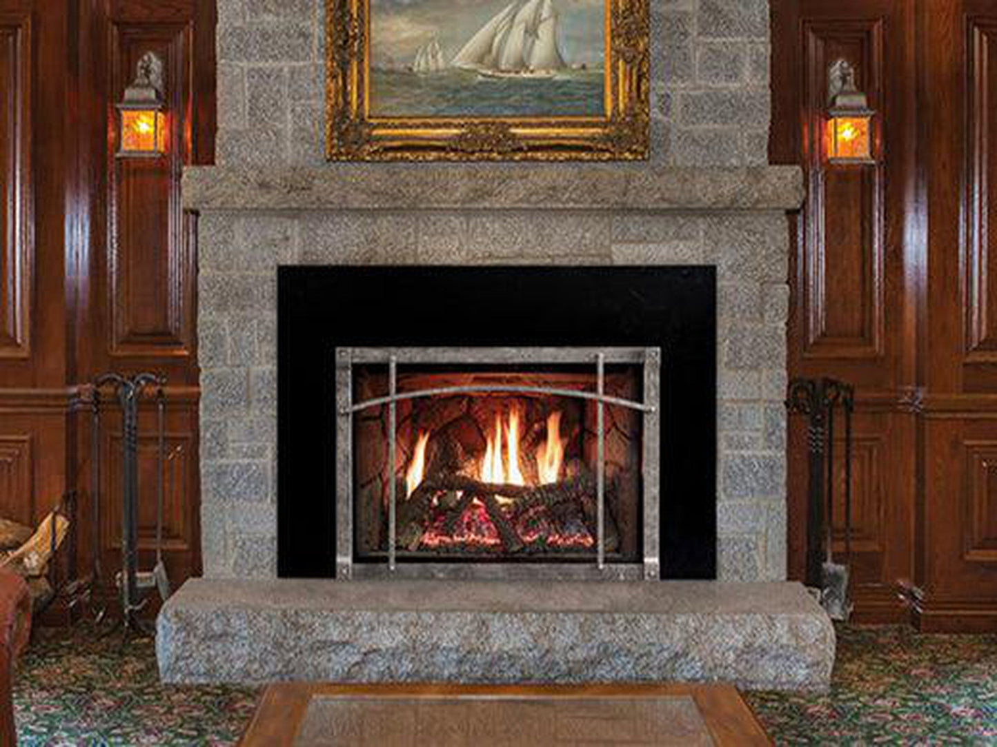 Empire Rushmore Clean Face 35" TruFlame Multi Function Thermostat Remote Control, Propane Gas Direct Vent Fireplace Insert