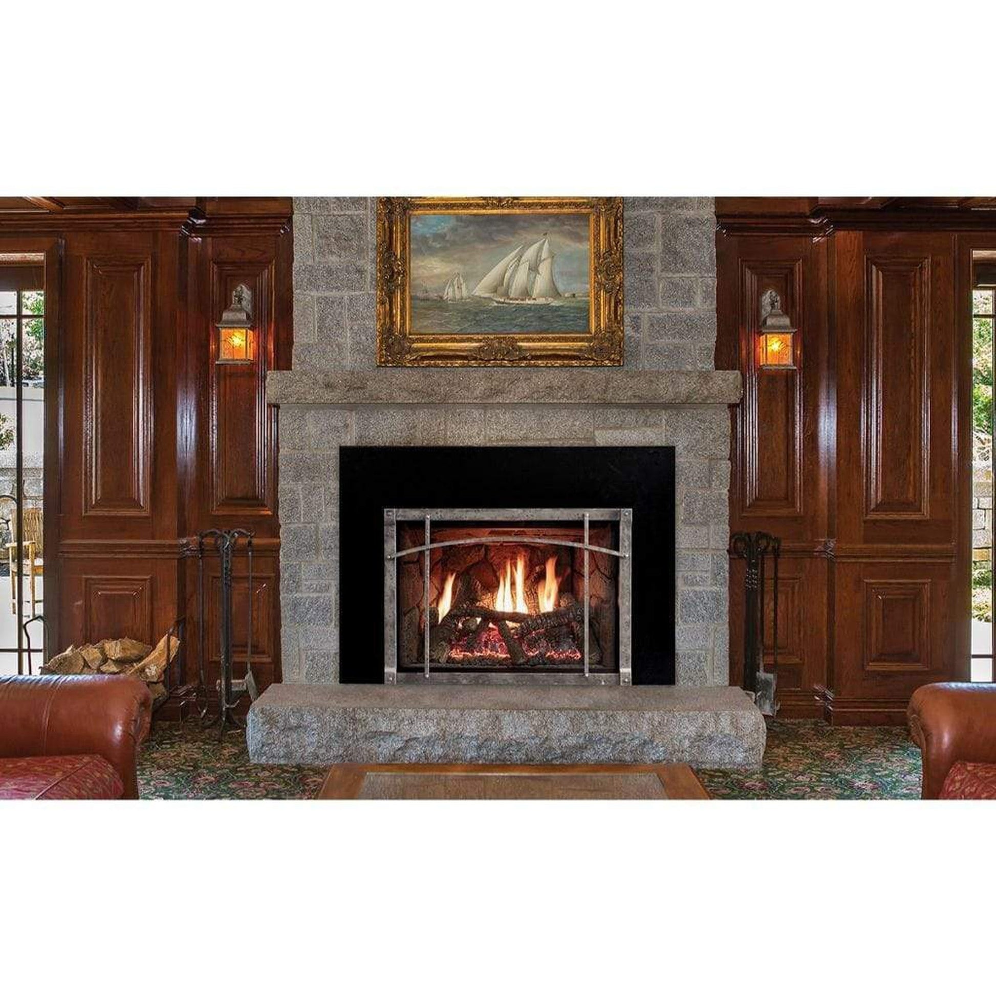 Empire Rushmore Clean Face 35" TruFlame Multi Function Thermostat Remote Control, Propane Gas Direct Vent Fireplace Insert