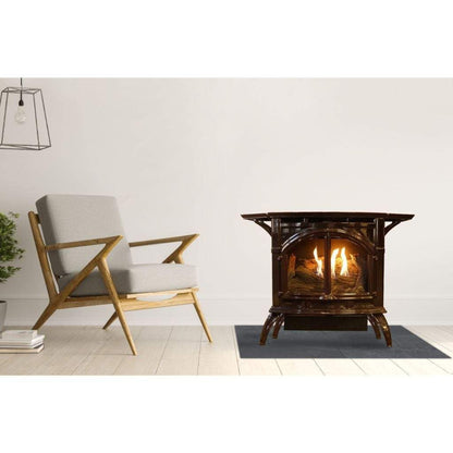 Empire Spirit 28" 25,000 BTU Matte Black Finish Intermittent Pilot Control With On/Off Switch, Natural Gas Vent Free Cast Iron Medium Stove