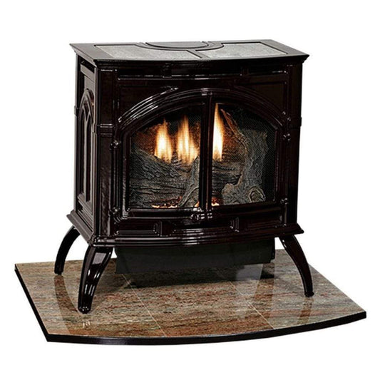Empire Spirit 28" 25,000 BTU Matte Black Finish Intermittent Pilot Control With On/Off Switch, Natural Gas Vent Free Cast Iron Medium Stove