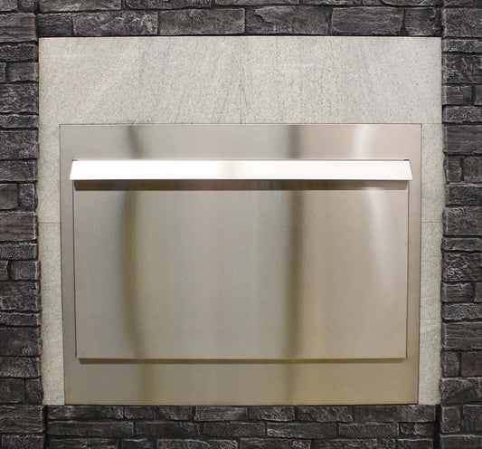 Empire Stainless Steel Weather Door for 48" Carol Rose Coastal Outdoor Linear See Through Fireplace