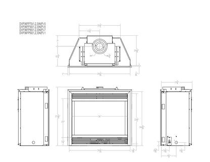 Empire Tahoe 36" Multi Function Control With Blower, Natural Gas Direct Vent Premium Fireplace