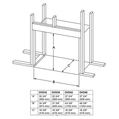 Empire Tahoe 48" Intermittent Pilot Control With On/Off Switch, Natural Gas Direct Vent Deluxe Fireplace