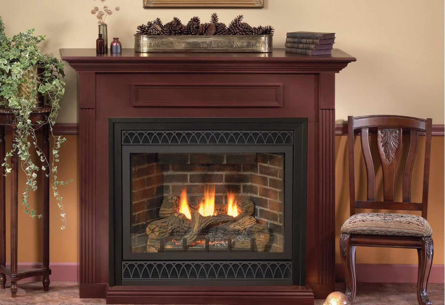 Empire Tahoe 48" Intermittent Pilot Control With On/Off Switch, Natural Gas Direct Vent Deluxe Fireplace