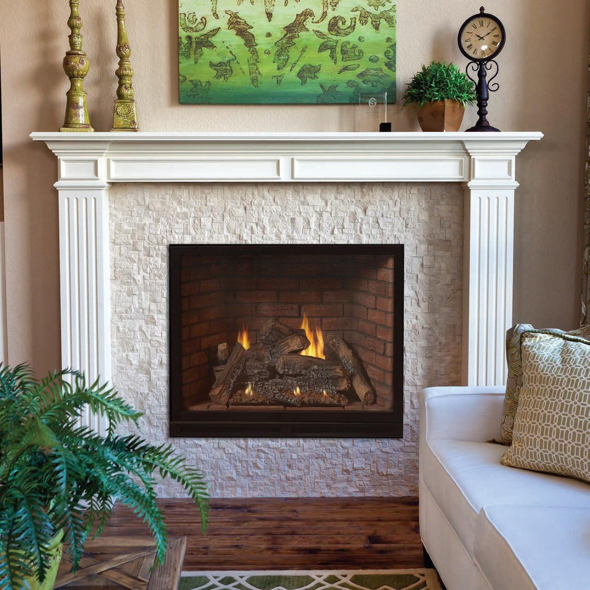 Empire Tahoe Clean Face 36" Intermittent Pilot Control With On/Off Switch, Propane Gas Direct Vent Traditional Luxury Fireplace