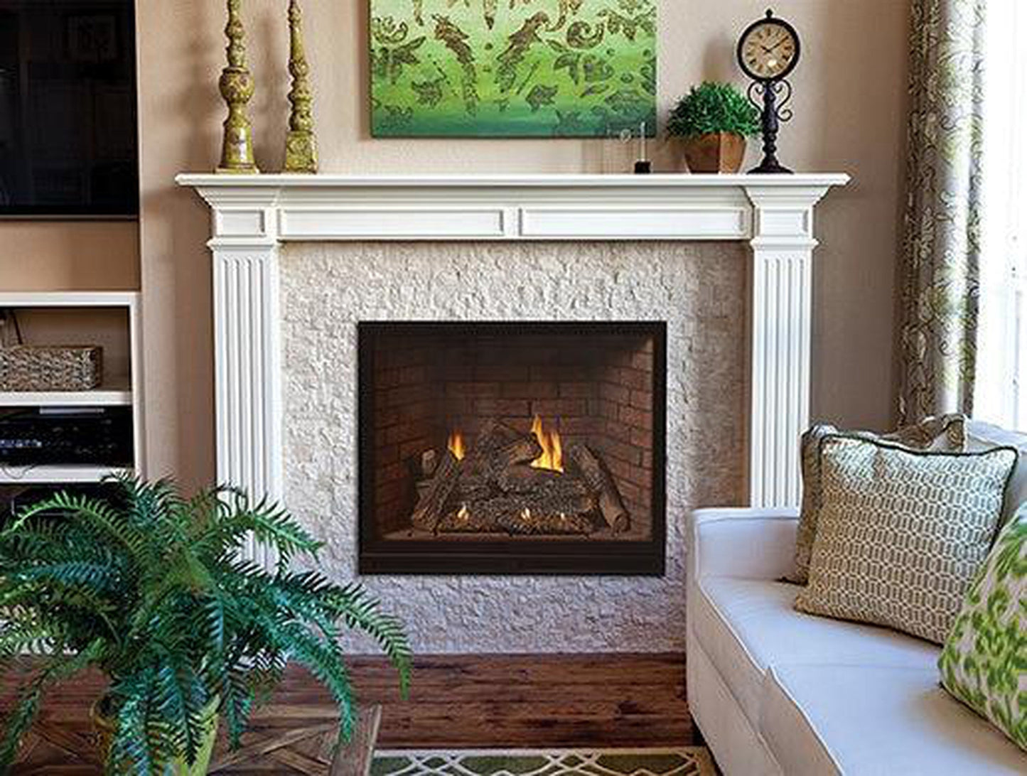 Empire Tahoe Clean Face 36" Millivolt Control With On/Off Switch, Propane Gas Direct Vent Traditional Luxury Fireplace