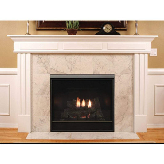 Empire Tahoe Clean Face 36" Millivolt Control With On/Off Switch and Blower, Natural Gas Direct Vent Deluxe Fireplace
