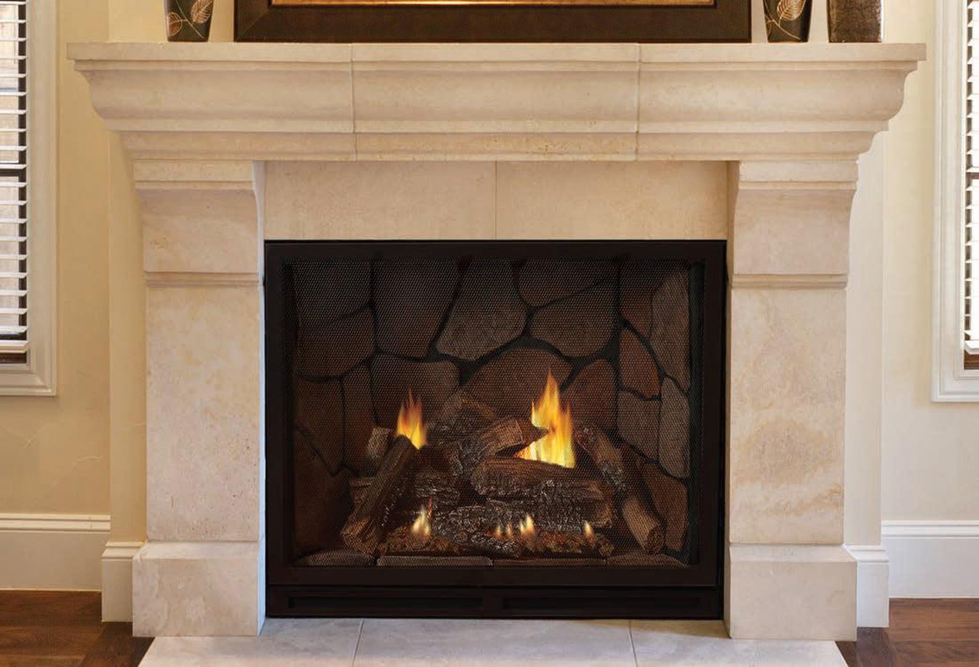 Empire Tahoe Clean Face 42" Millivolt Control With On/Off Switch, Natural Gas Direct Vent Traditional Luxury Fireplace