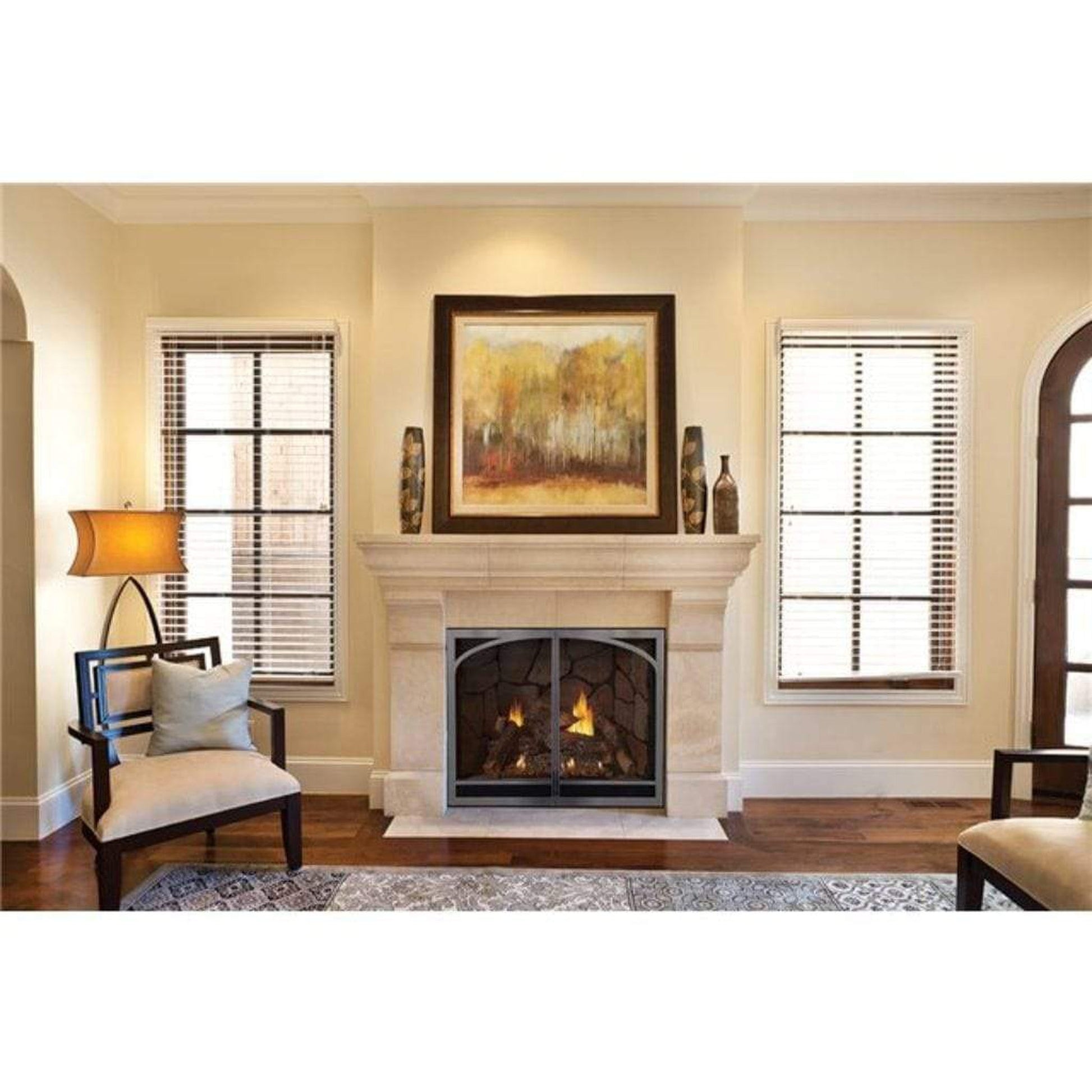 Empire Tahoe Clean Face 42" Intermittent Pilot With On/Off Switch, Propane Gas Direct Vent Traditional Luxury Fireplace