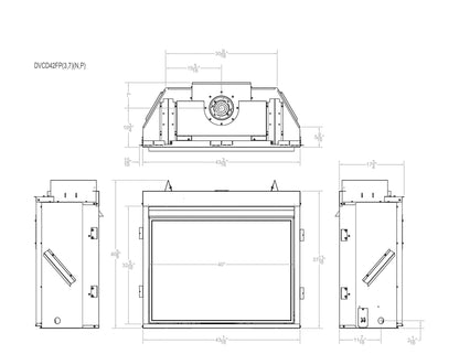 Empire Tahoe Clean Face 42" Millivolt Control With On/Off Switch, Propane Gas Direct Vent Deluxe Fireplace