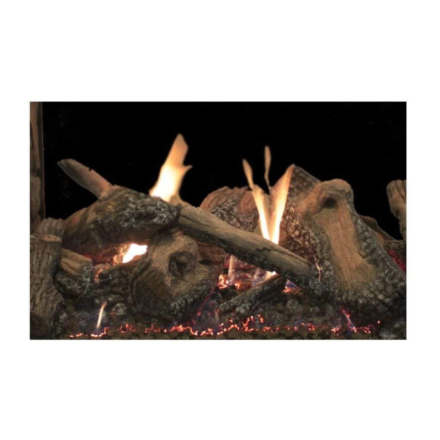 Empire Traditional Charred Ceramic Fiber Multi Sided Log Set for Rushmore DVCT40 See-Through Direct Vent Fireplace