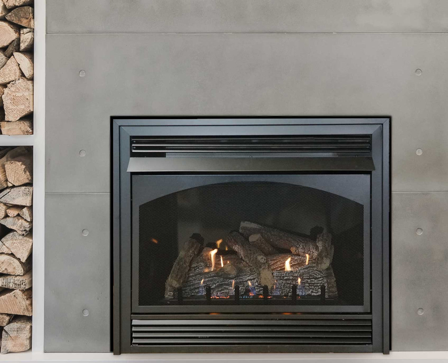 Empire Vail 32" Intermittent Pilot Control With On/Off Switch and Blower, Natural Gas Vent Free Premium Fireplace