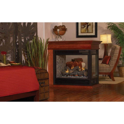 Empire Vail 36" Millivolt Control With On/Off Switch, Propane Gas Vent Free Peninsula Premium Fireplace