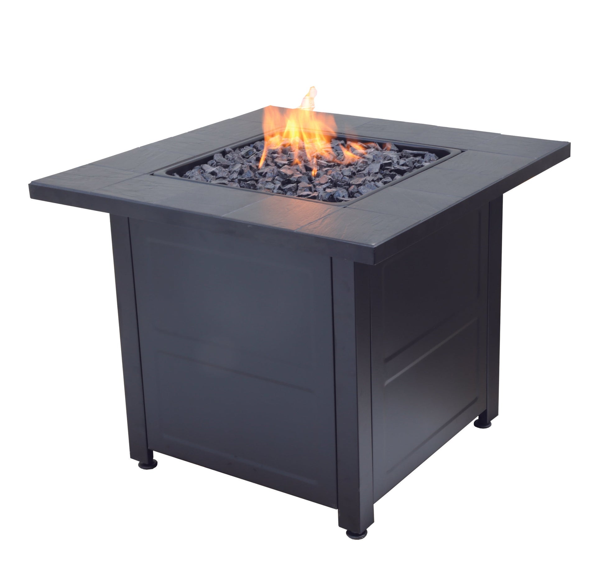 Endless Summer 30" Outdoor LP Gas Fire Pit Table With Ceramic Tile Mantel