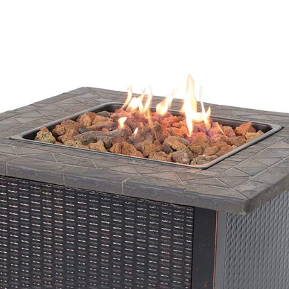 Endless Summer 30" Outdoor LP Gas Fire Pit Table With Resin Mantel